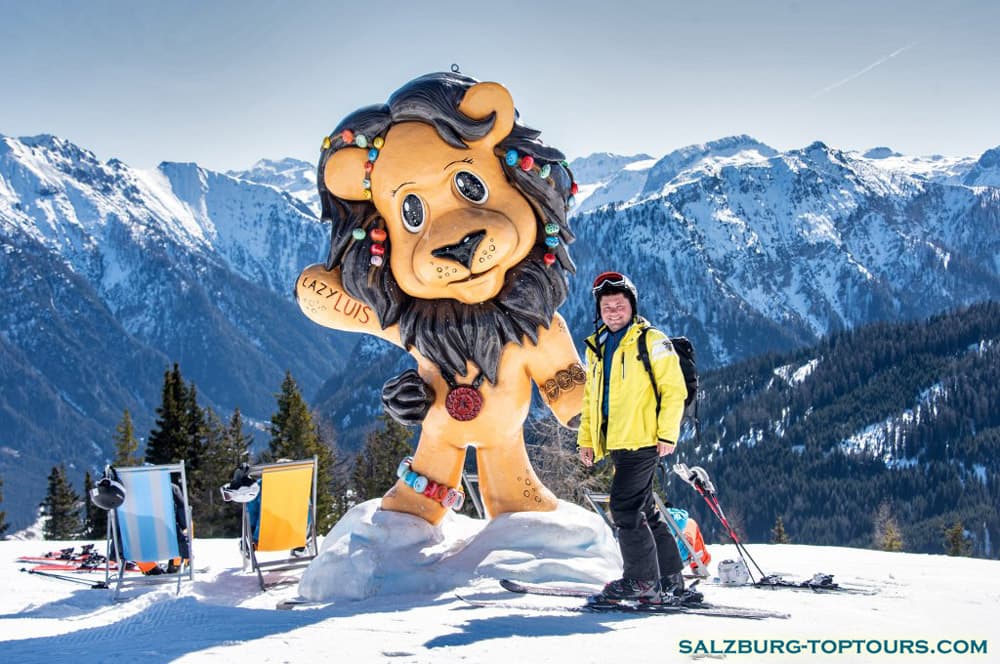 Eugene, your Salzburg guide, on the ski slopes of the Flachauwinkl Resort.