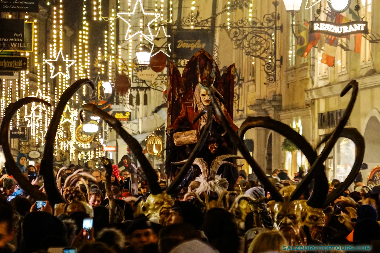 Salzburg toptours krampus boss in carrage | Salzburg Top Tours by Eugene