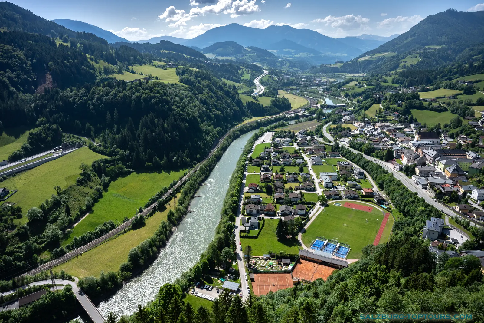 Salzburg toptours hohenwerfen castle panorama over the salzach valley | Salzburg Top Tours by Eugene